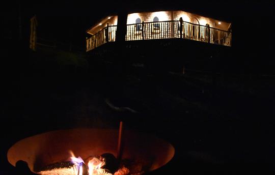 Vivianna all lit up at night