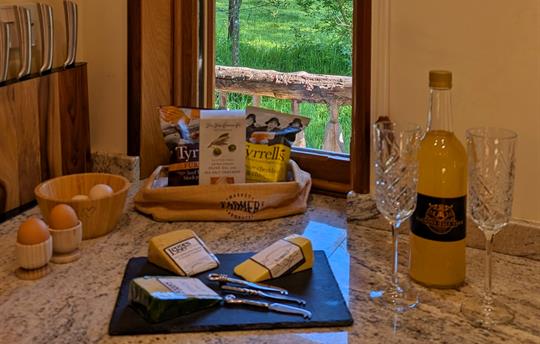 Locally sourced welcome pack on arrival