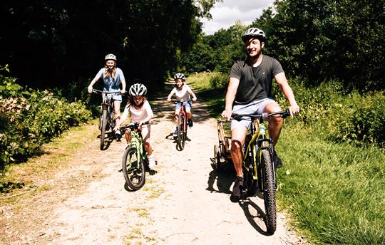Onsite cycle paths - hire or bring your own