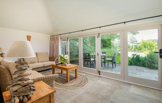 Garden room at the Wagon Shed with bifold doors