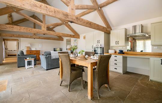 Open plan accessible kitchen at the Wagon Shed