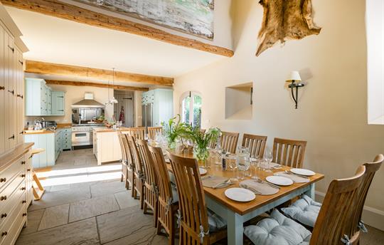 Open plan dining area to seat 16/24 at Marris Barn
