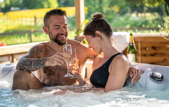 Relax in the hot tub
