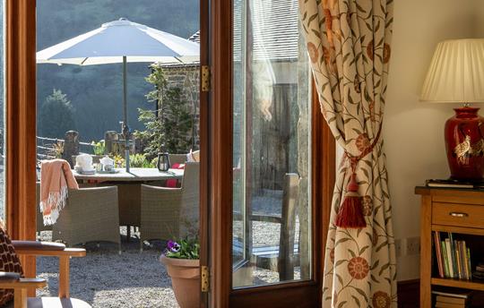 Looking out of coach House window