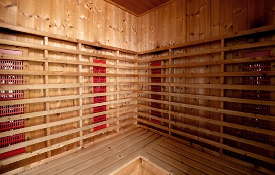 Soothing infrared sauna, in the Spa