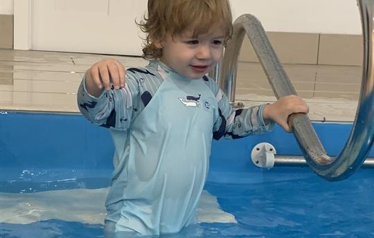 Warm pool suitable for young children