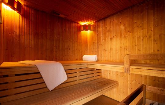 Large sauna in the spa hall at The Cottage Beyond