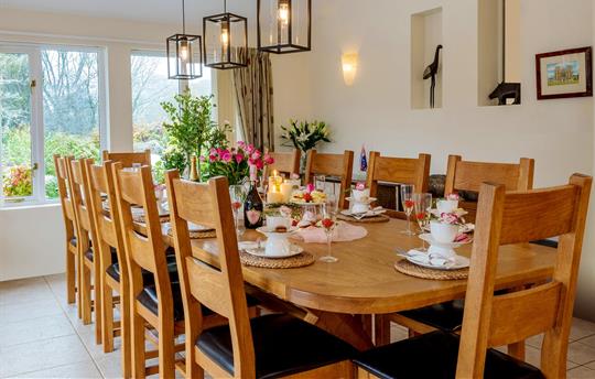 Dining room with large oak table - TCB