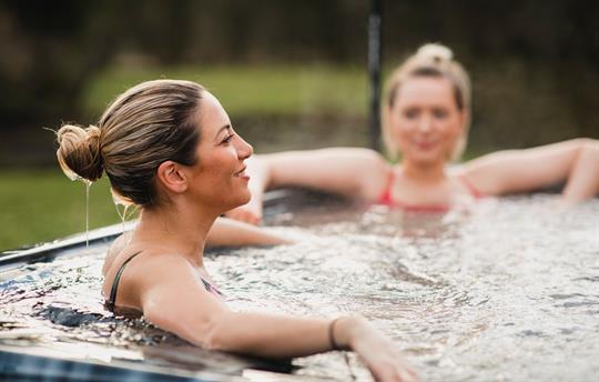 Private hot tub with stunning garden view