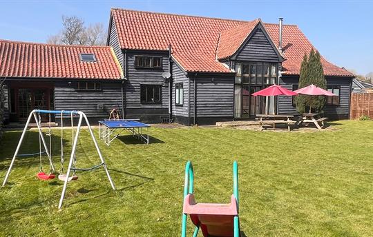 Dairy Hall rear garden including table tennis