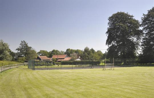 Grounds with tennis courts