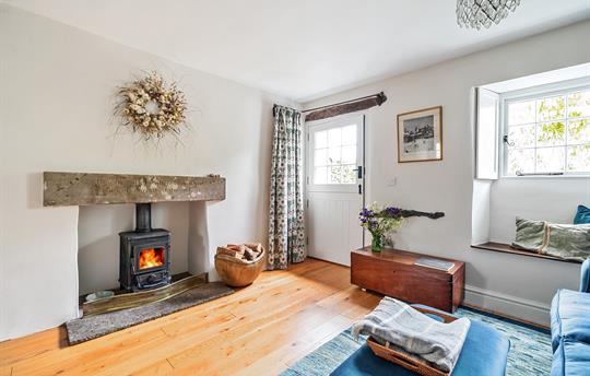 Sitting Room with Log Stove