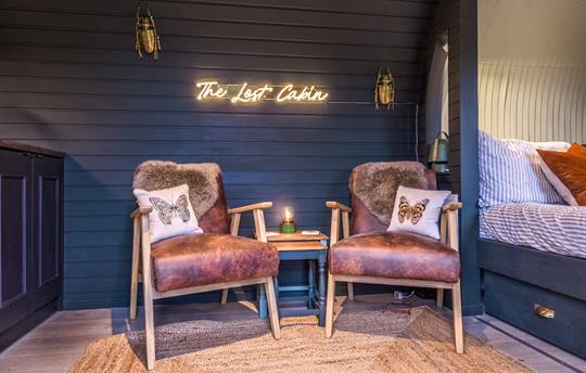 The Lost Cabin Cosy living area