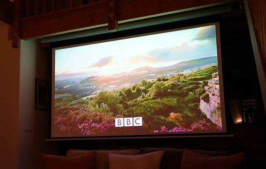 The Byre projector screen