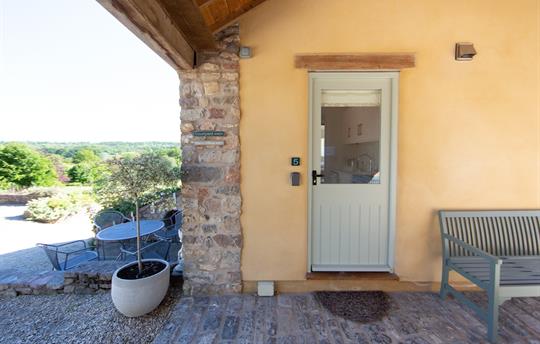 The archway entrance to Valley View Cottage 