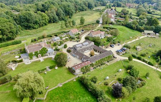 Bird's Eye view of Upper Vobster Farm in Somerset