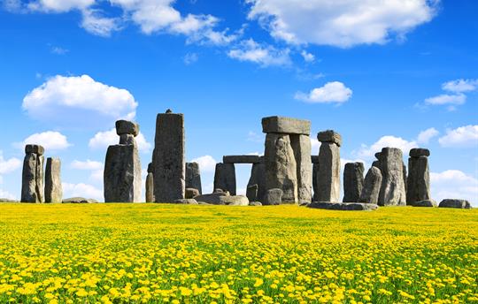 The historic Standing Stones of Stonehenge, Wilts