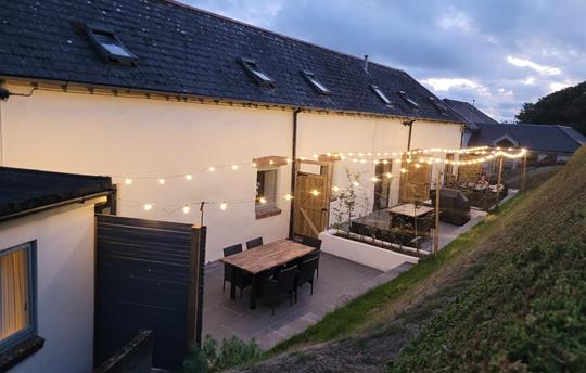 Outside patios: Chough, Puffin & Seagull Cottages