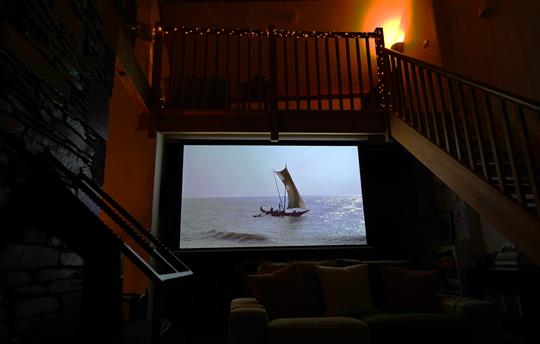 The Byre secret cinema 4k projector screen