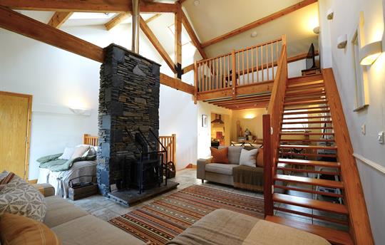 The Byre wide view of whole living area
