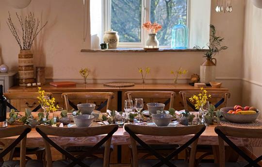 Byre table set for dinner