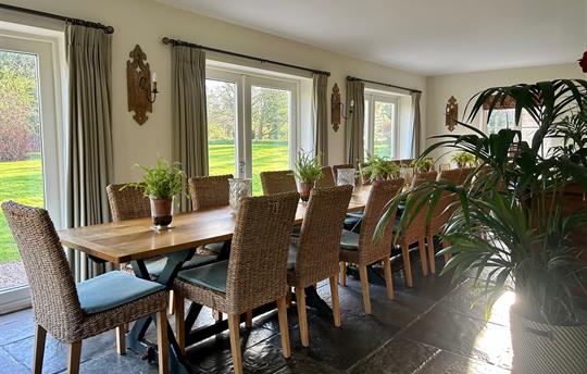 Dining area can seat 12 very comforably