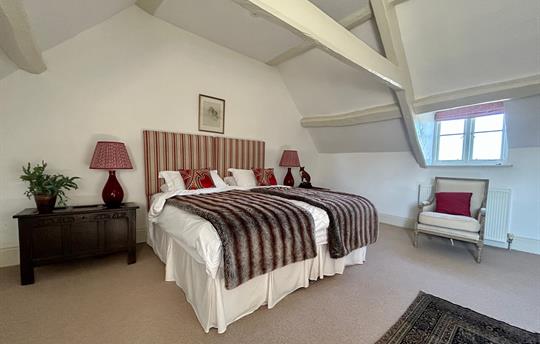 Red Paisley Bedroom in Monnington House