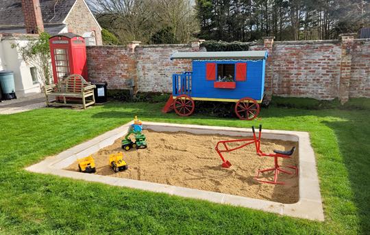 Sandpit in the village green
