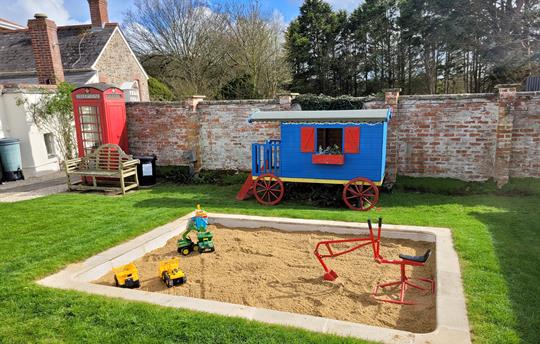 Sandpit in the village green