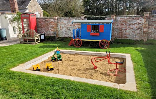 Sandpit in the village green