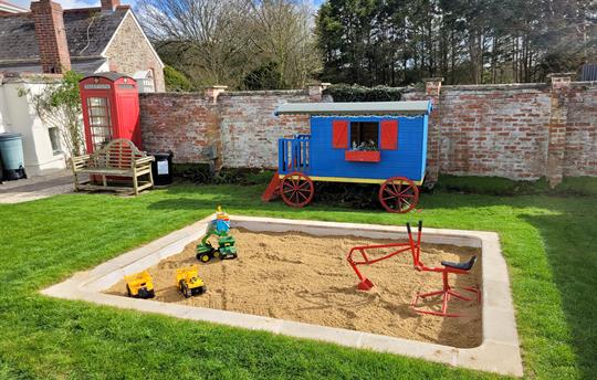 Sandpit in the village green