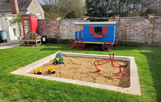 Sandpit in the village green