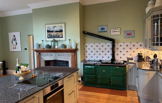 Kitchen with Aga at Gresham Hall