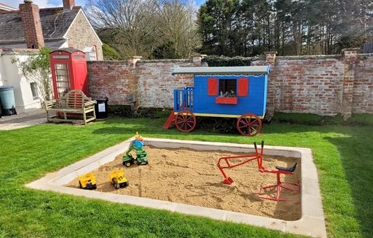 Sandpit in the village green