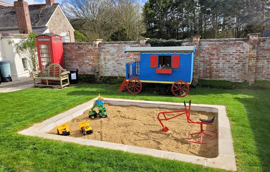 Sandpit in the village green