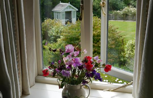 Looking over the gardens
