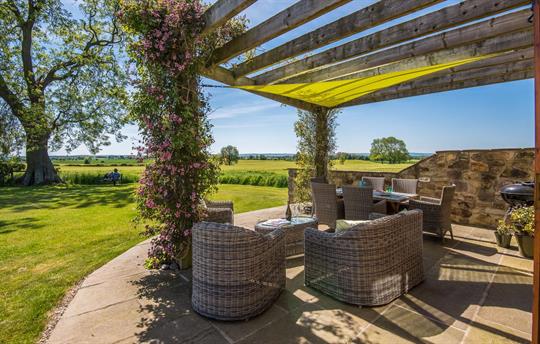 Byre garden and view