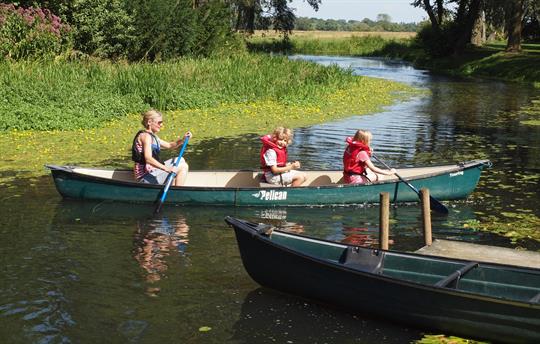 Explore the river by canoe 