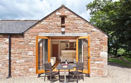 South facing position for outdoor dining 