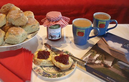 Welcomed with homemade tea & scones