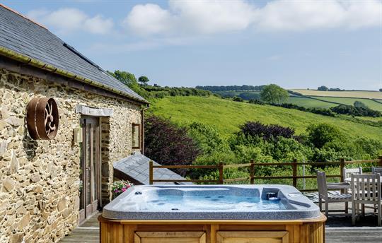 Private hot tub with amazing views