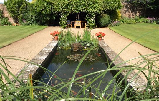 Walled garden with stocked ponds