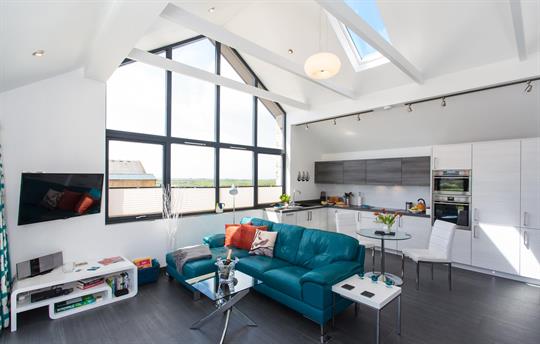 Skylarks stylish living area