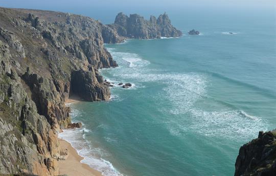 Pedn Vounder beach nearby