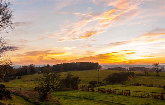 Sunset from the cottages