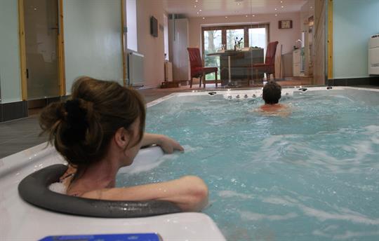 Relaxing in the Retreat Swimspa