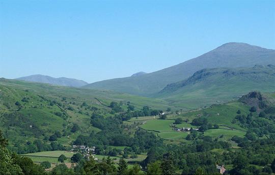 Boot Village beneath mighty Scafell