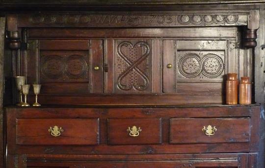 Antique 300 year old court cupboard