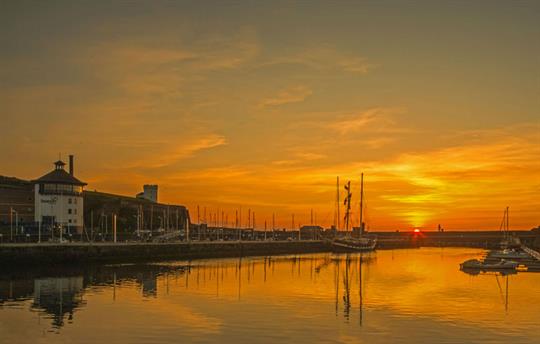 Sunset in Whitehaven Harbour