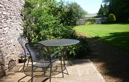 Dairy patio and garden